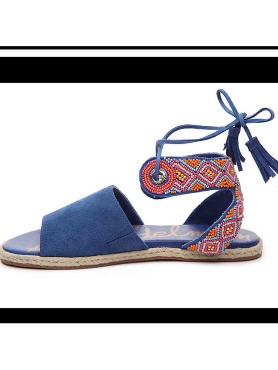 Sam Edelman Shoes - Sam Edelman Shae Suede Beaded Sandal women’s size 7